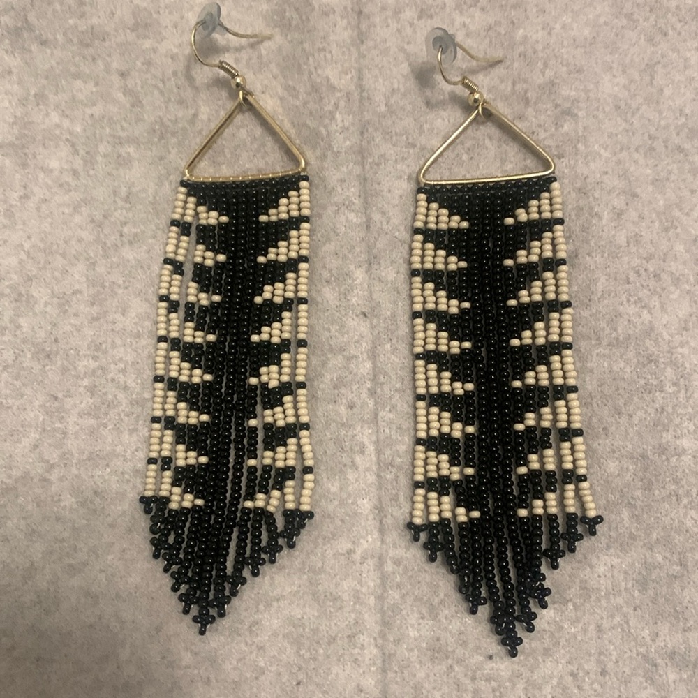 Ink and Alloy beaded earrings